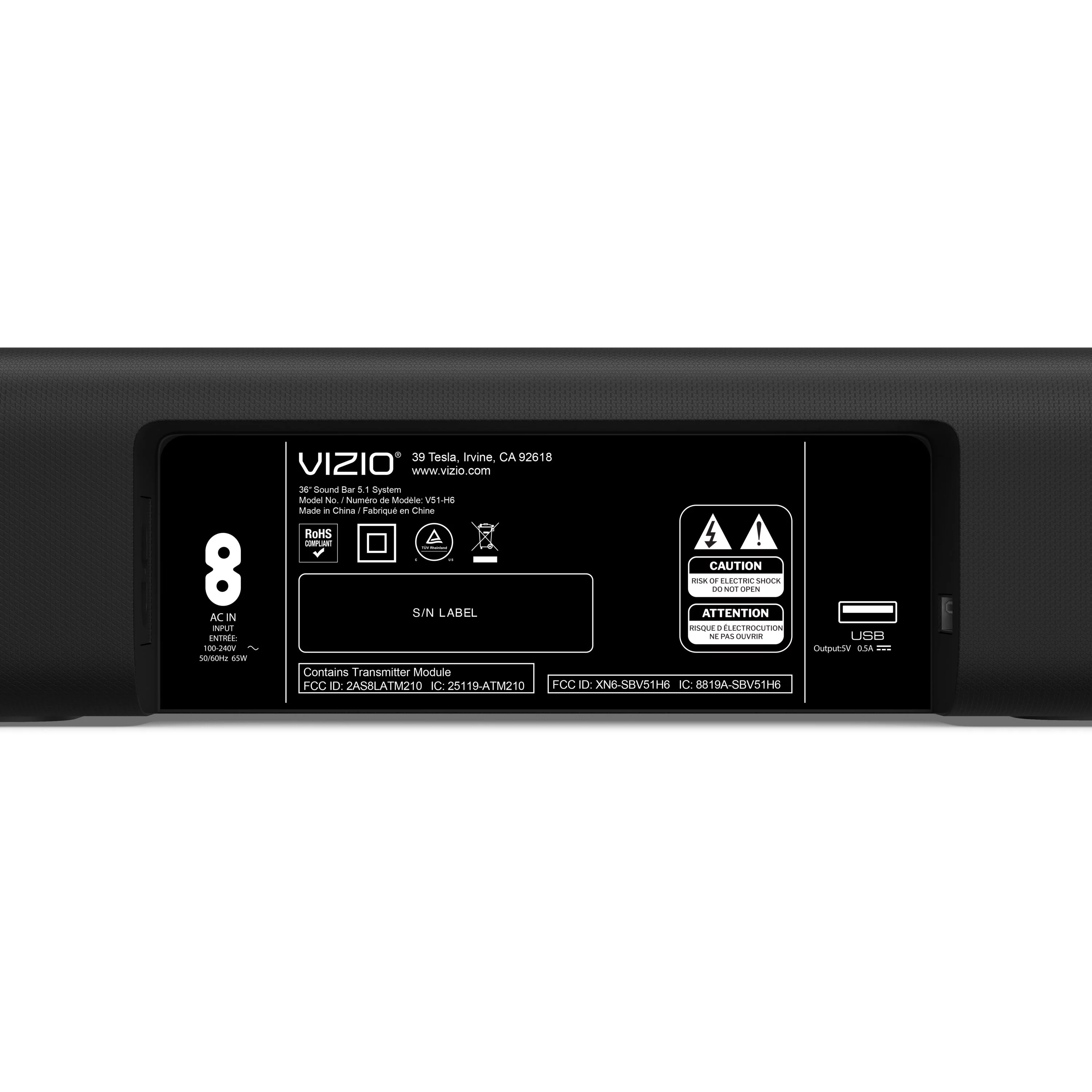 VIZIO V-Series 5.1 Home Theater Sound Bar with DTS Virtual:X, Bluetooth, HDMI ARC V51x-J6 - John Pierce Auto Care