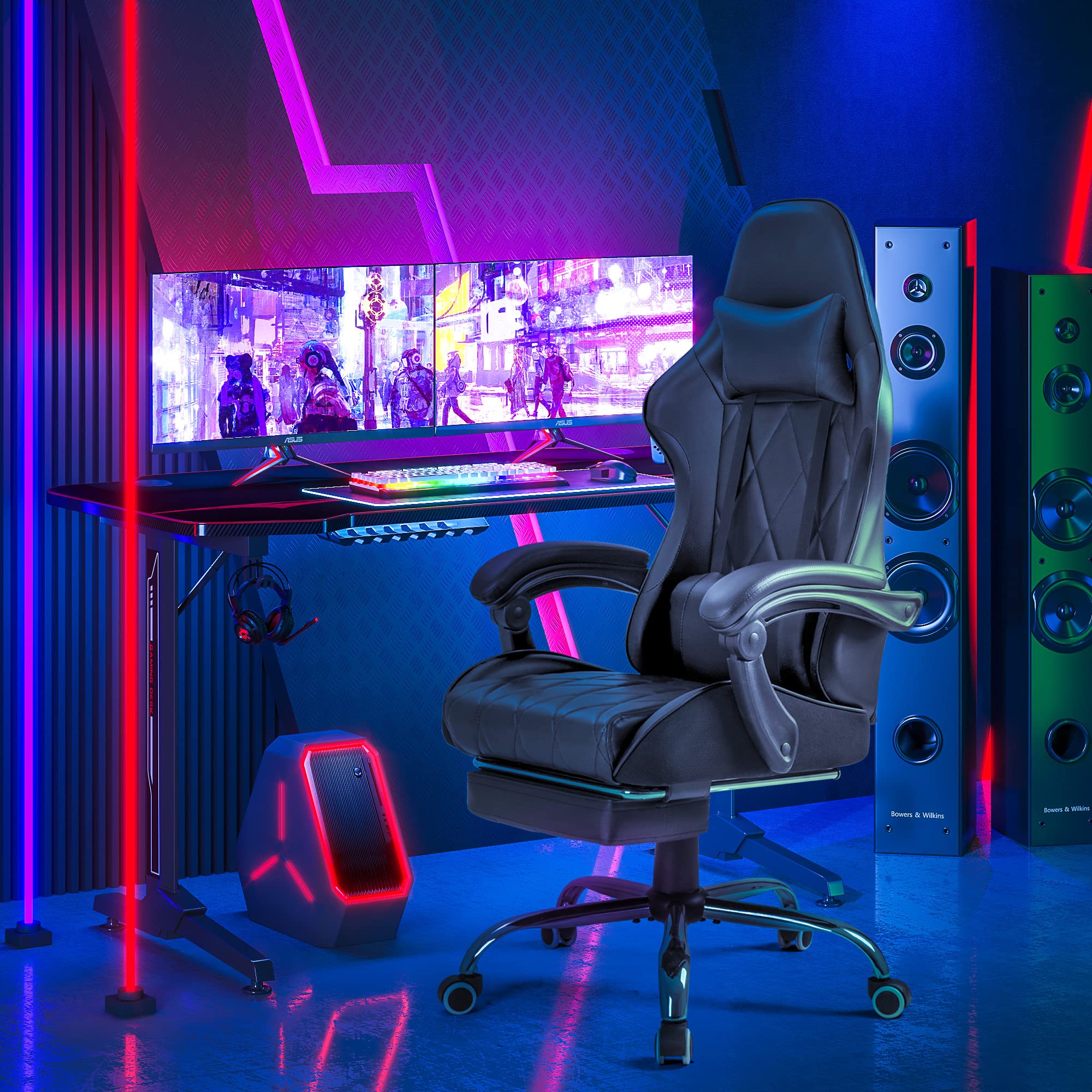 Homall Ergonomic High-Back Gaming Chair with Massage Lumbar Support - John Pierce Auto Care