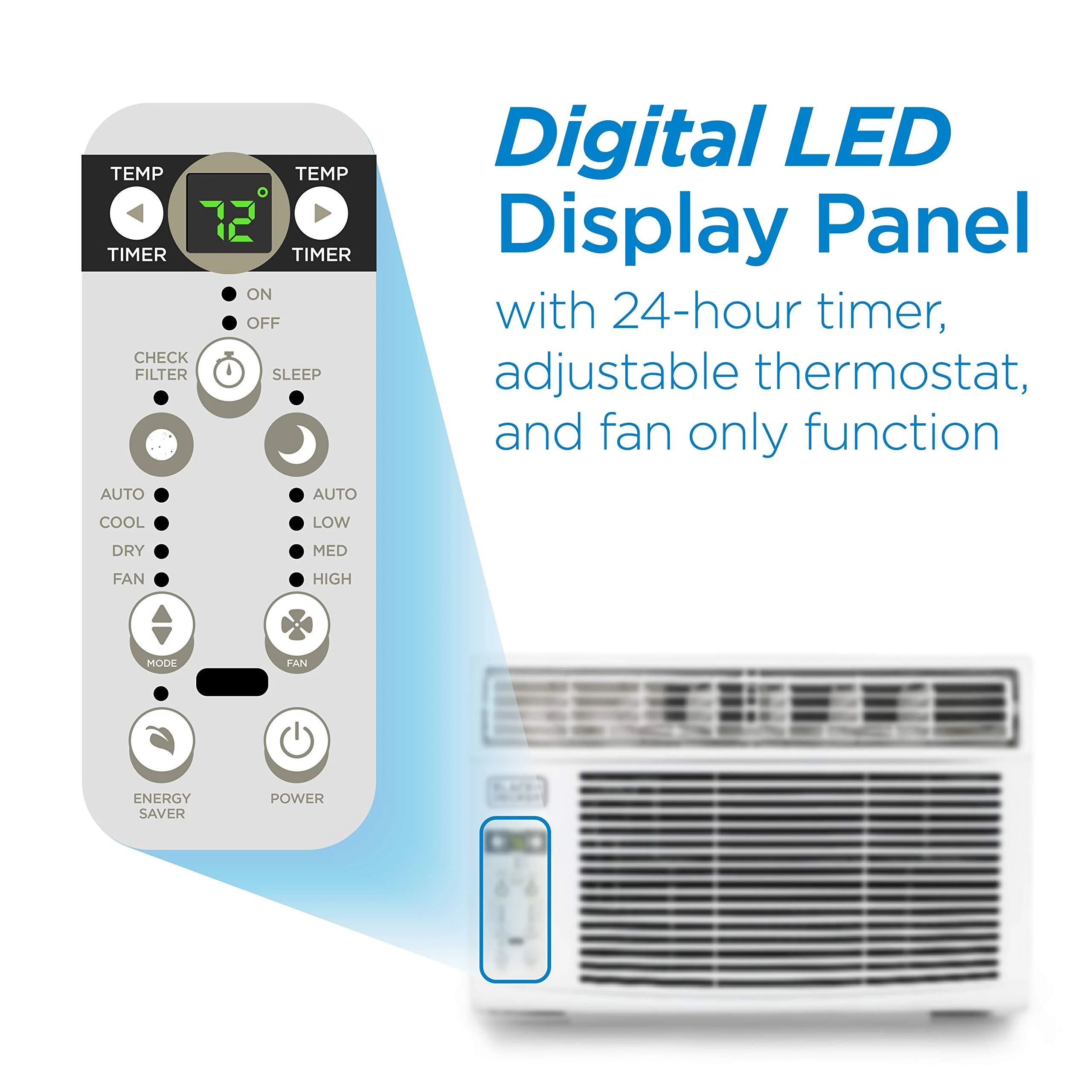 BLACK+DECKER 10000 BTU Window Air Conditioner (Up to 450 sq ft) - John Pierce Auto Care