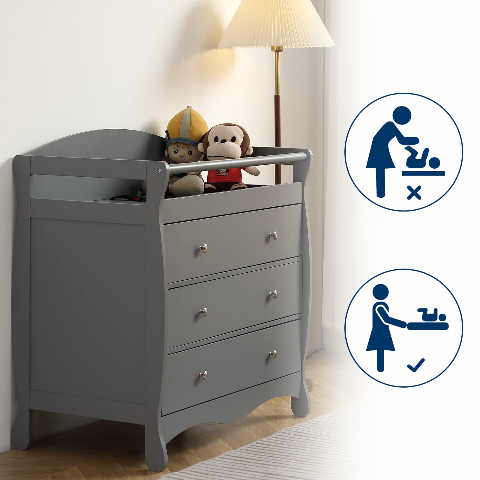 Karl Home Changing Dresser Station for Nursery - John Pierce Auto Care