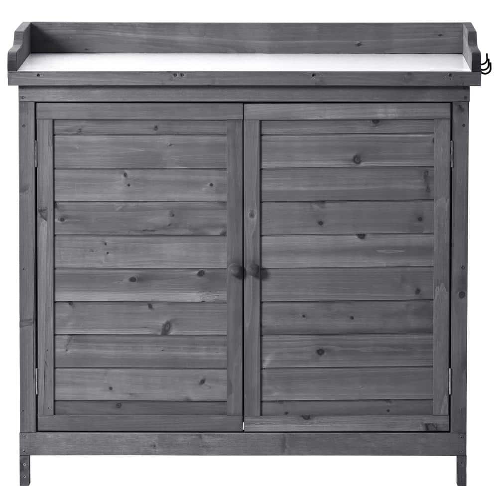 Cenadinz 39-Inch Outdoor Wooden Potting Bench Table - John Pierce Auto Care