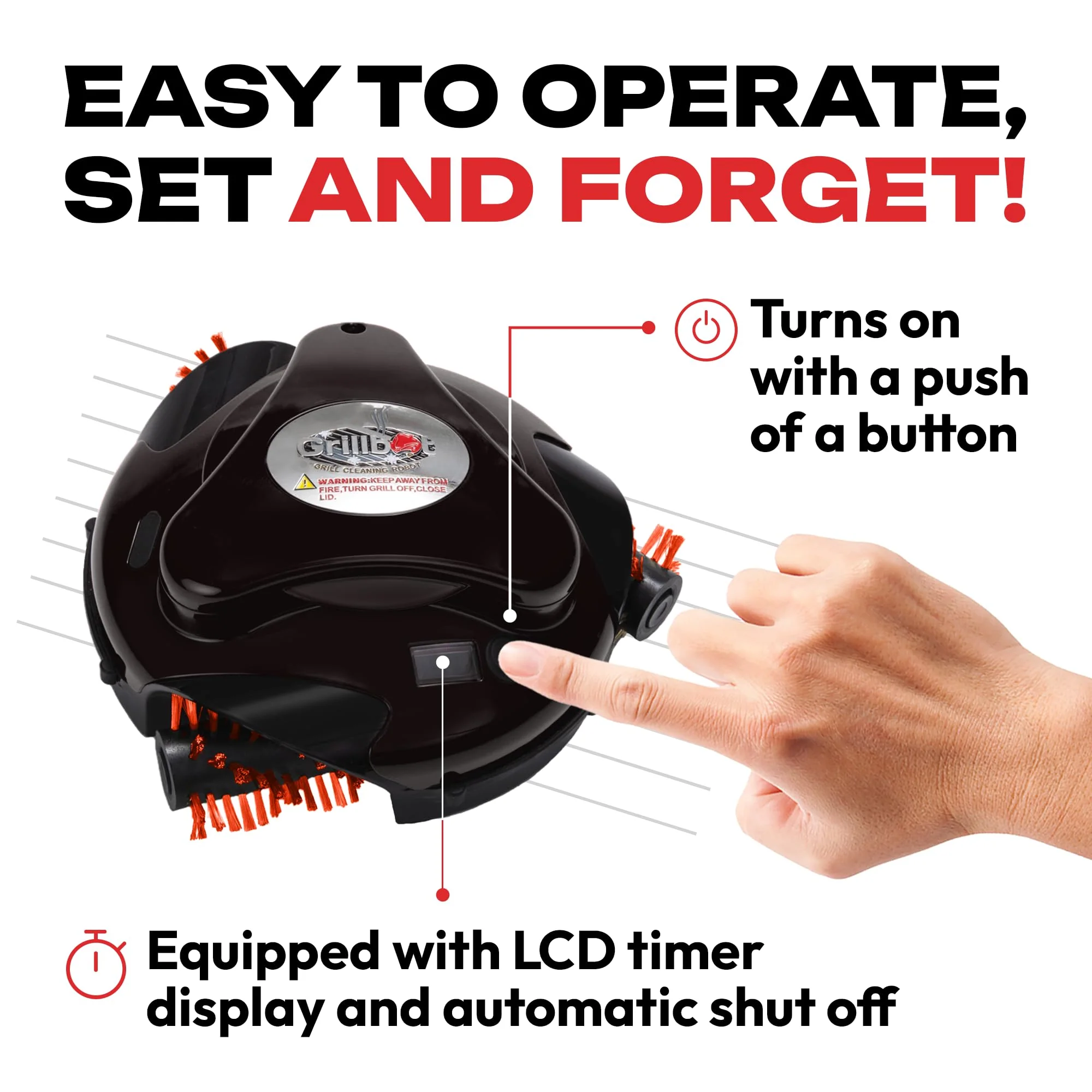 Grillbot Automatic Grill Cleaning Robot with Storage Case - John Pierce Auto Care