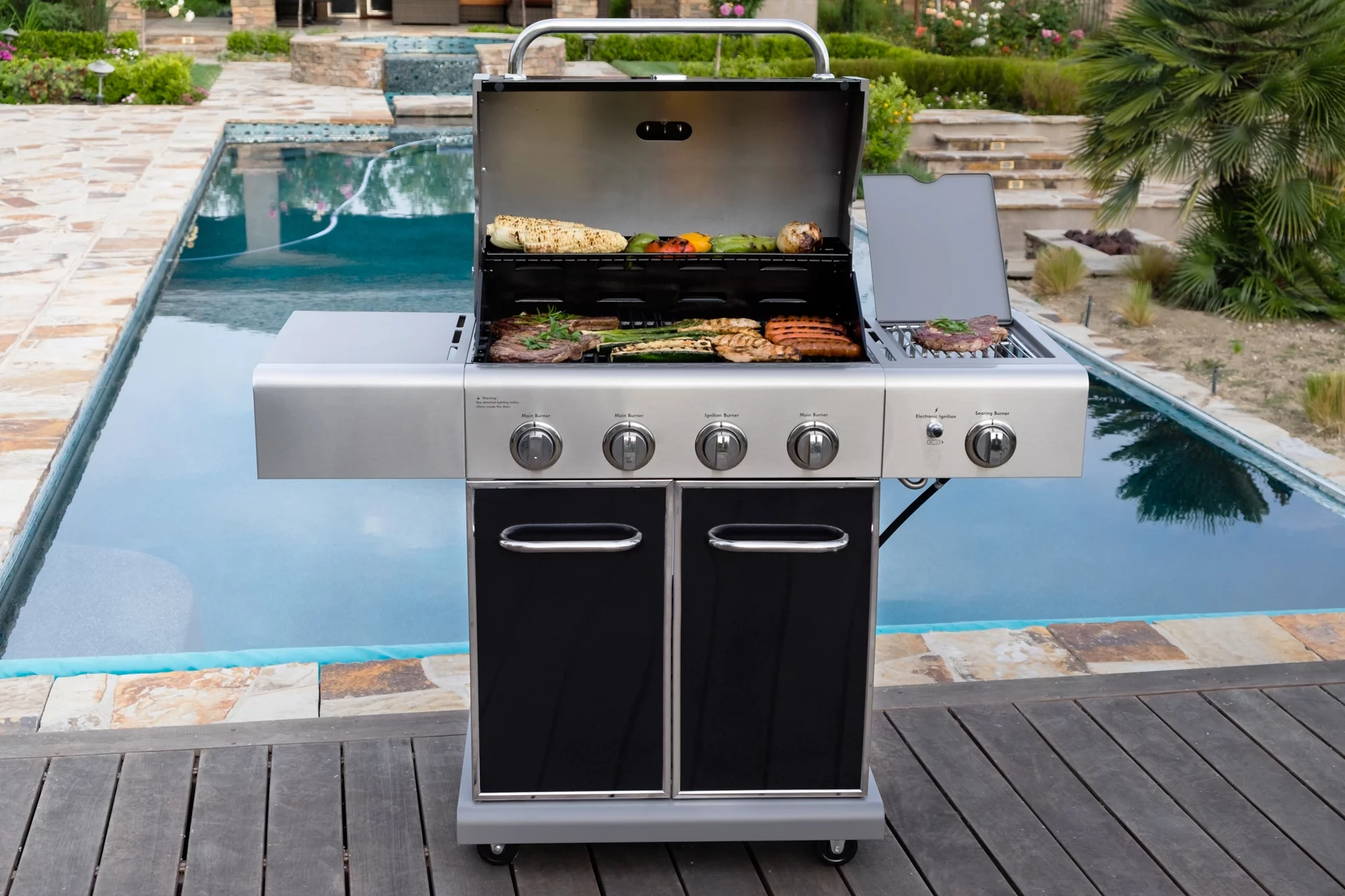 Kenmore 4-Burner Outdoor Propane Gas Grill with Searing Burner - John Pierce Auto Care