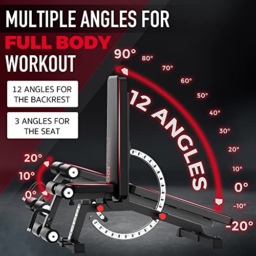 Keppi 1200LB Heavy-Duty Adjustable Workout Weight Bench - John Pierce Auto Care