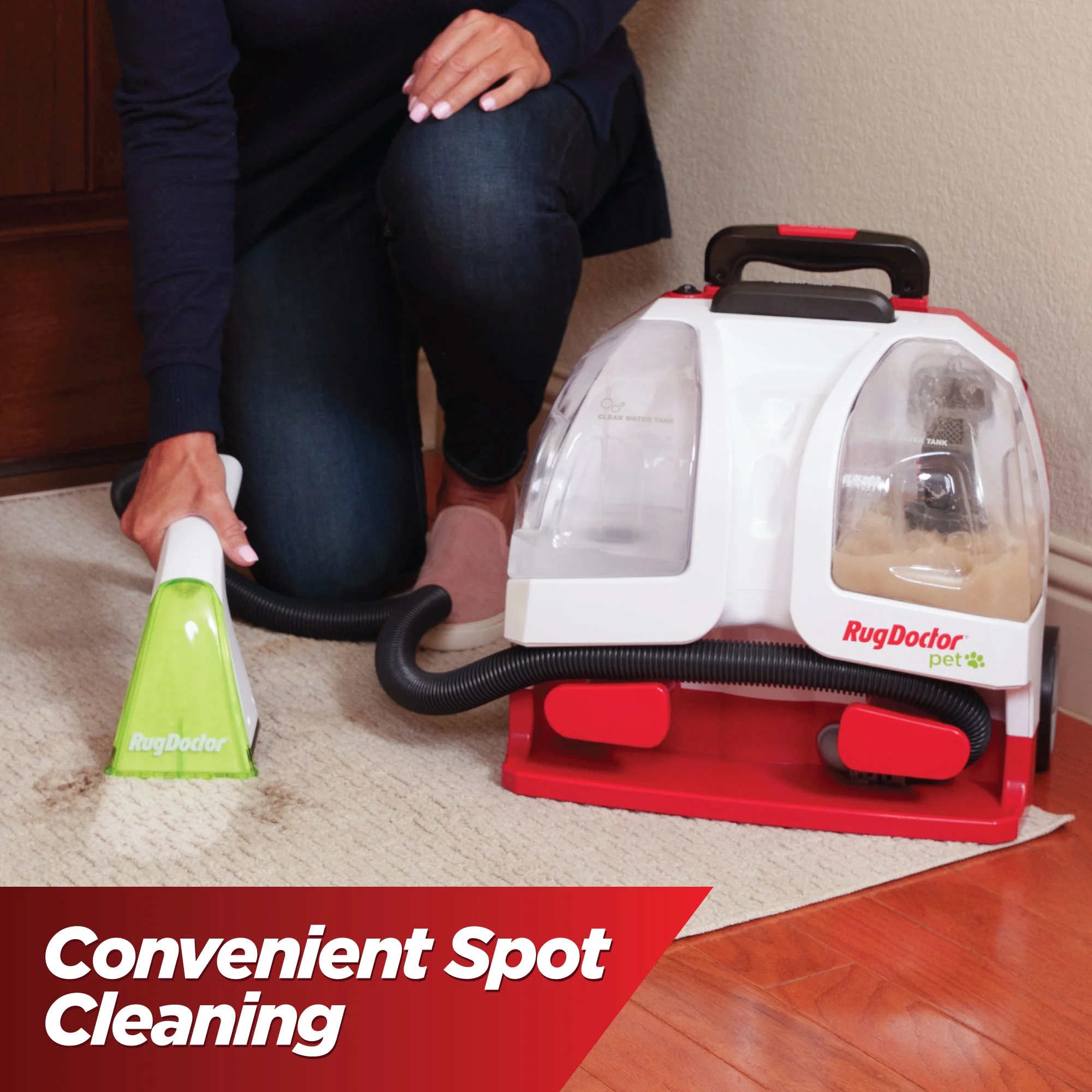 Rug Doctor Pet Portable Spot Cleaner, 2X Suction Power*, Lightweight Pet Carpet Cleaner Machine, Pro-Grade Power Removes Stains & Odors from Rugs, Carpets And Upholstery - John Pierce Auto Care