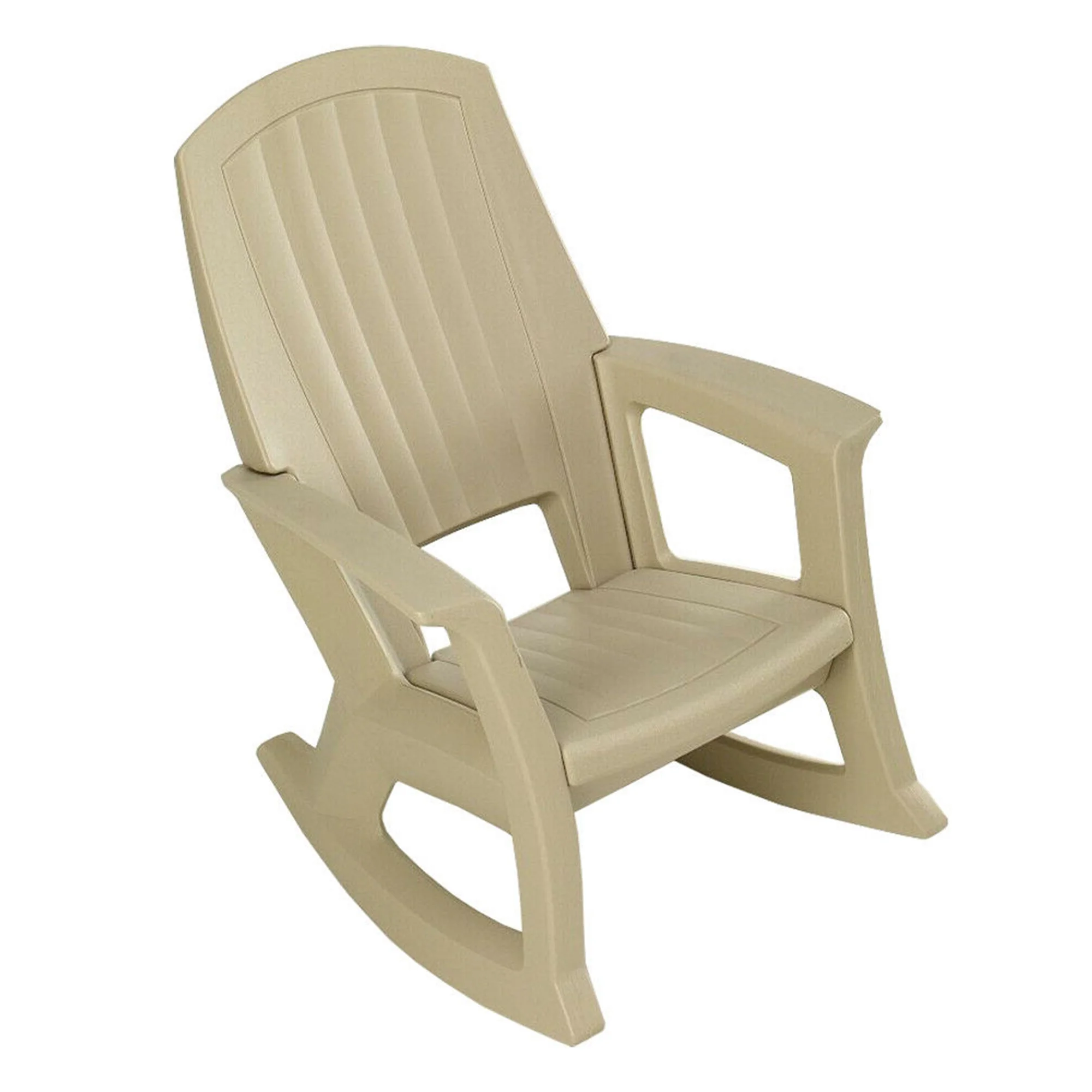 Semco Plastics Rockaway Heavy-Duty Outdoor Rocking Chair, Tan (4 Pack) - John Pierce Auto Care