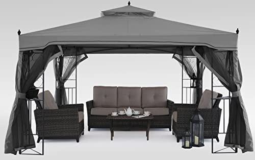 MASTERCANOPY Double-Tiered Mosquito Netting Replacement for Gazebo - John Pierce Auto Care