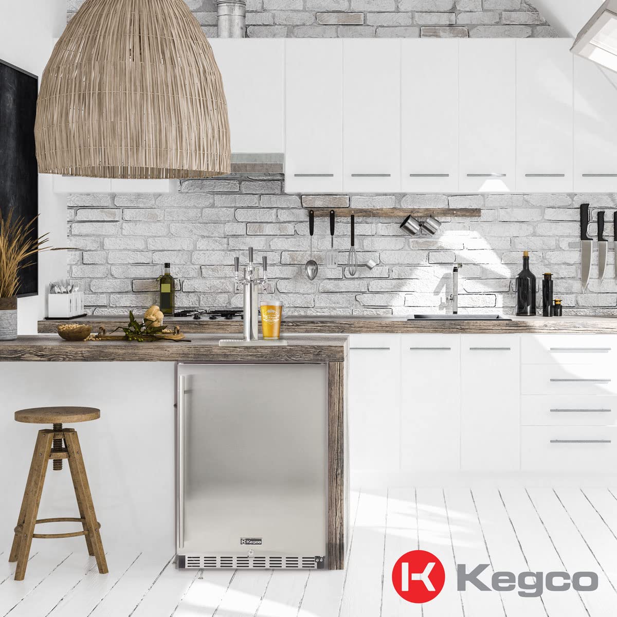 Kegco HK38BSU-2 Dual Faucet Under-Counter Kegerator - John Pierce Auto Care