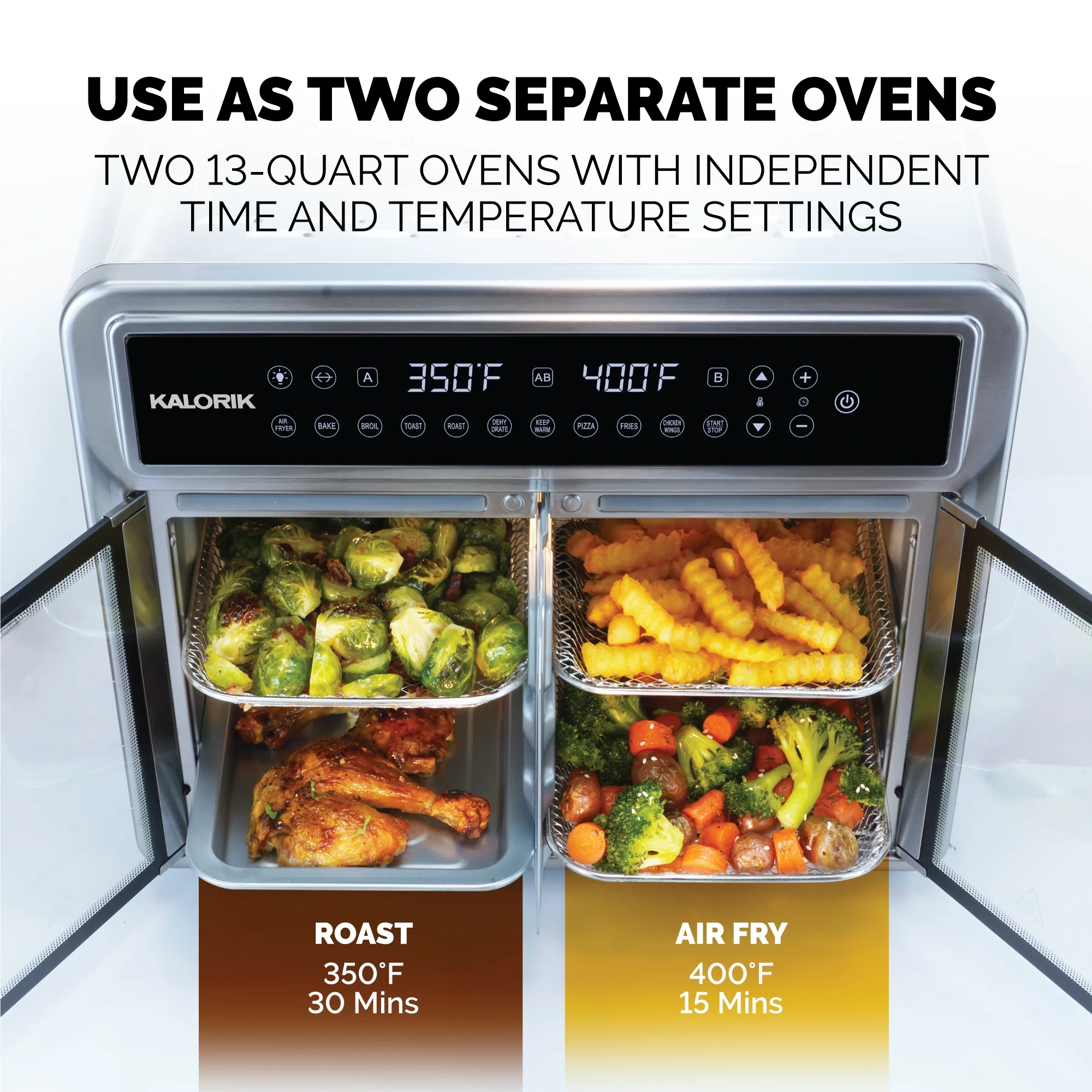 Kalorik MAXX® 26 Quart Flex Trio Air Fryer Oven - John Pierce Auto Care
