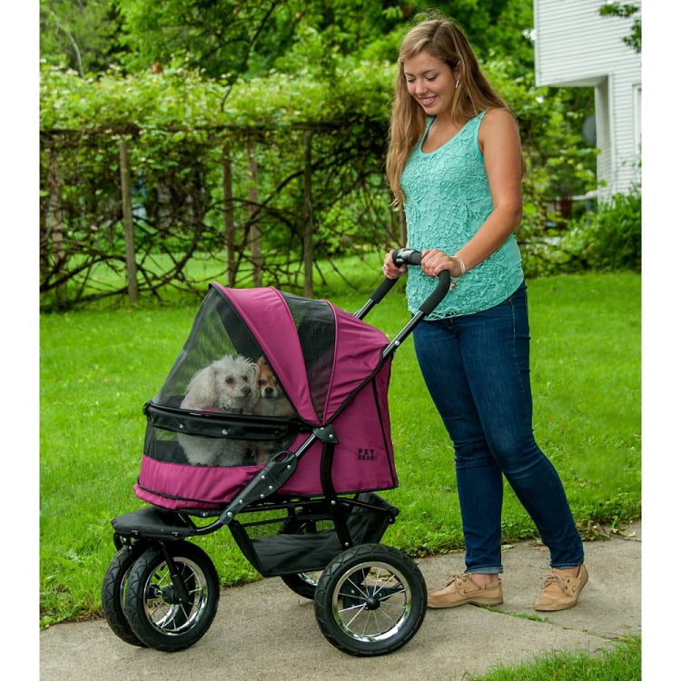 No-Zip Double Pet Stroller (Boysenberry) - John Pierce Auto Care