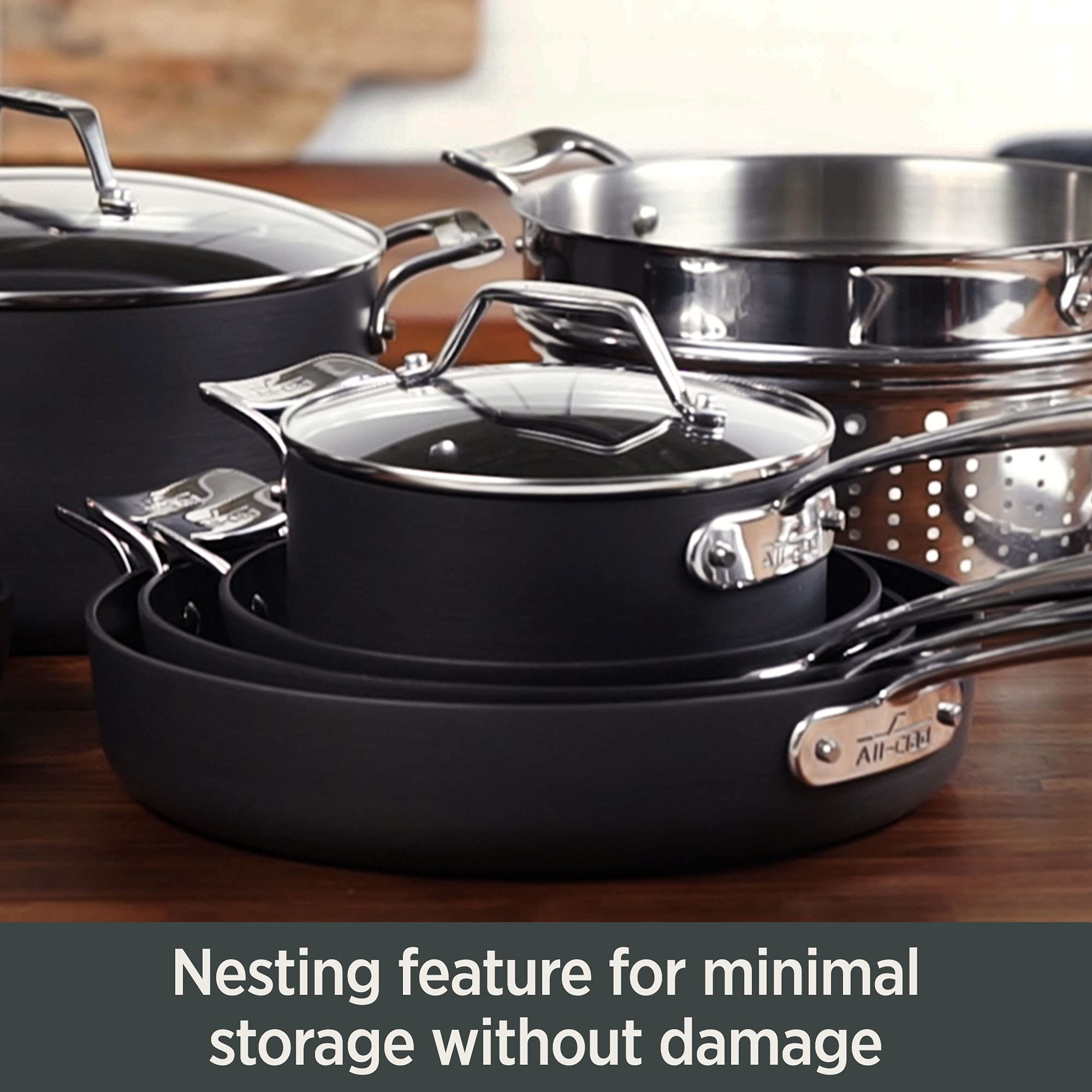 All-Clad Essentials Hard-Anodized 4-Piece Nonstick Sauce Pan Set - John Pierce Auto Care