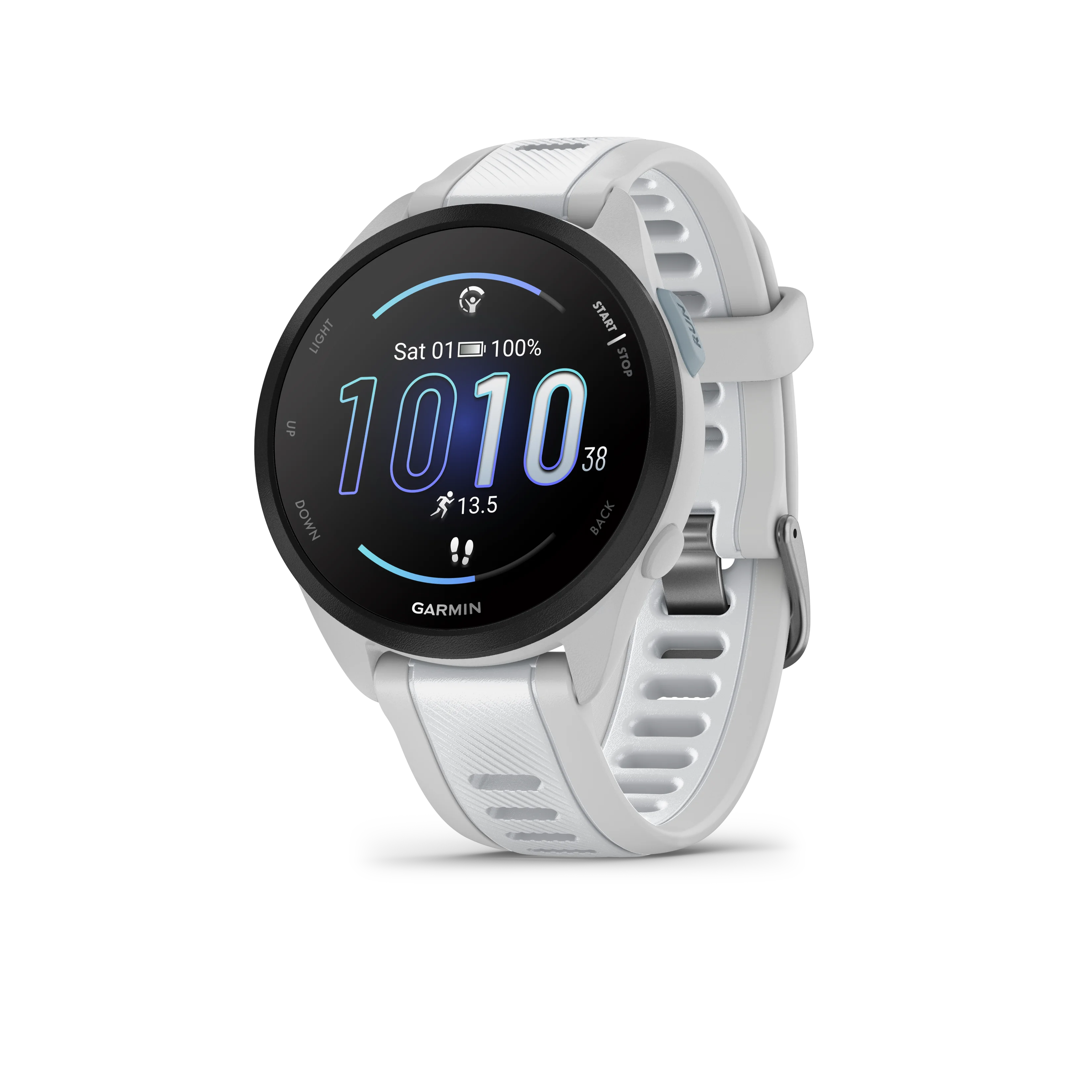 Garmin Forerunner 165 GPS Running Watch, Mist Gray/Whitestone - John Pierce Auto Care