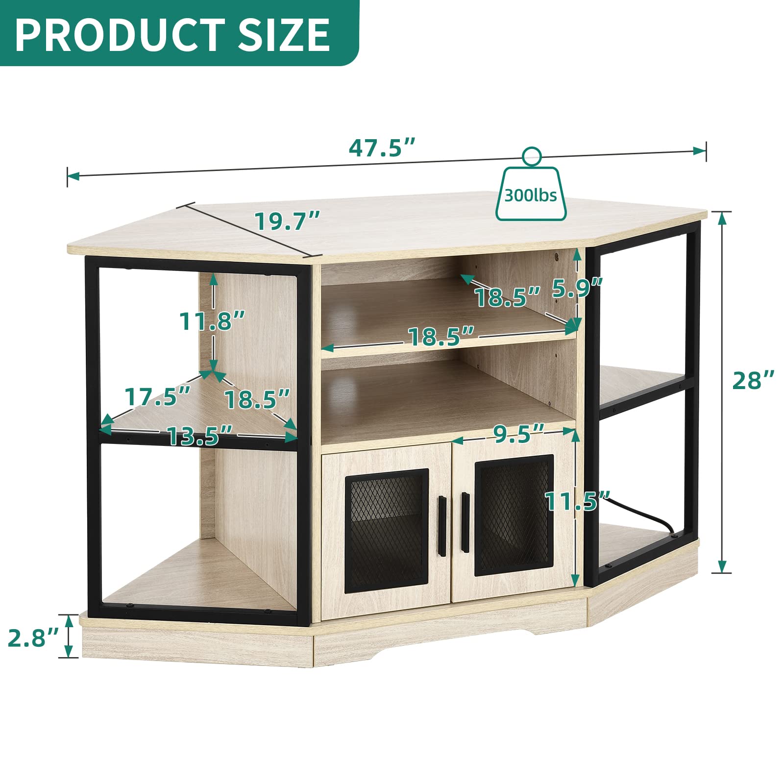 YITAHOME Farmhouse Media Console and TV Entertainment Cabinet - John Pierce Auto Care
