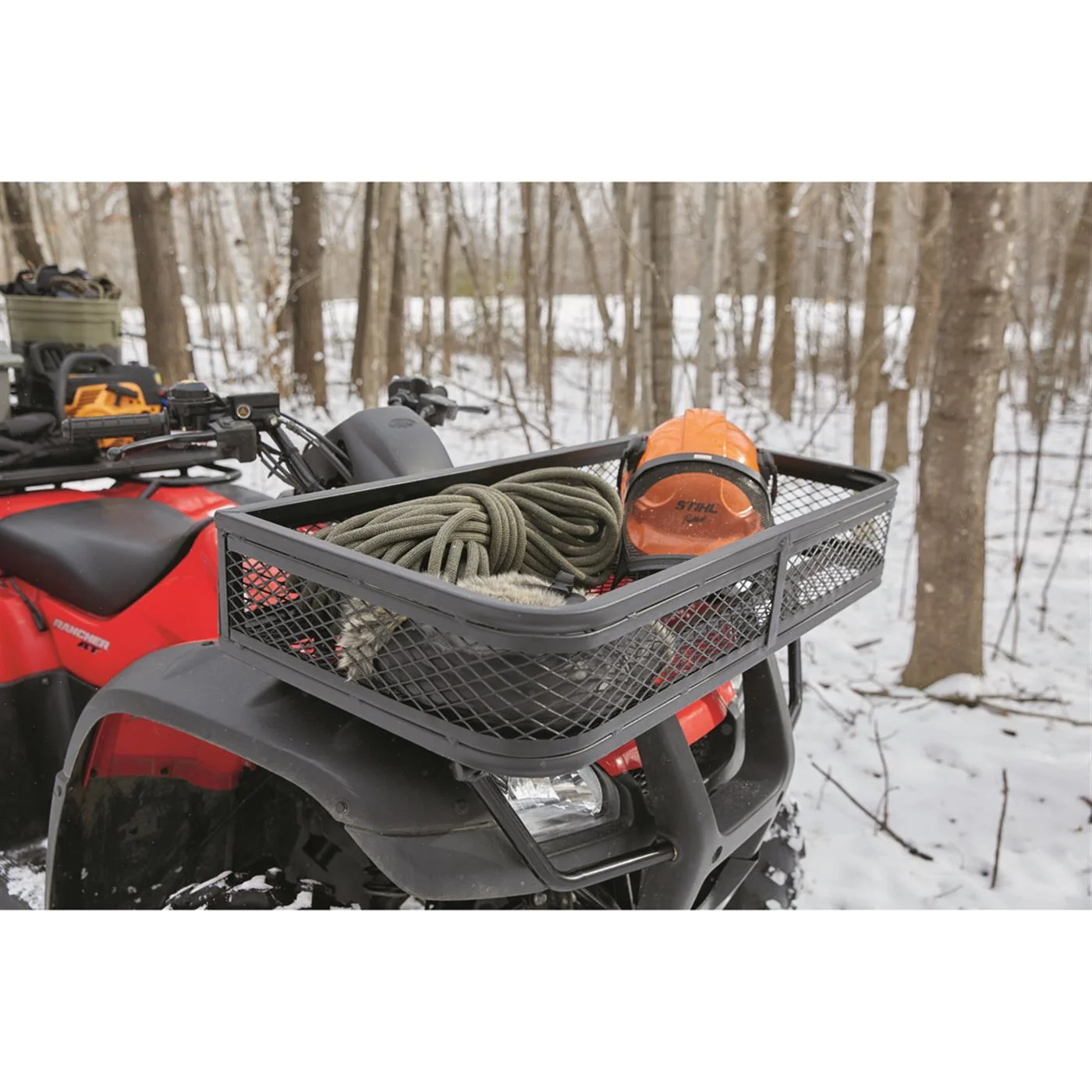 Guide Gear Universal ATV Front and Rear Cargo Basket Set, Luggage Carrier Racks, Heavy-Duty Steel Mesh, 2 Piece - John Pierce Auto Care