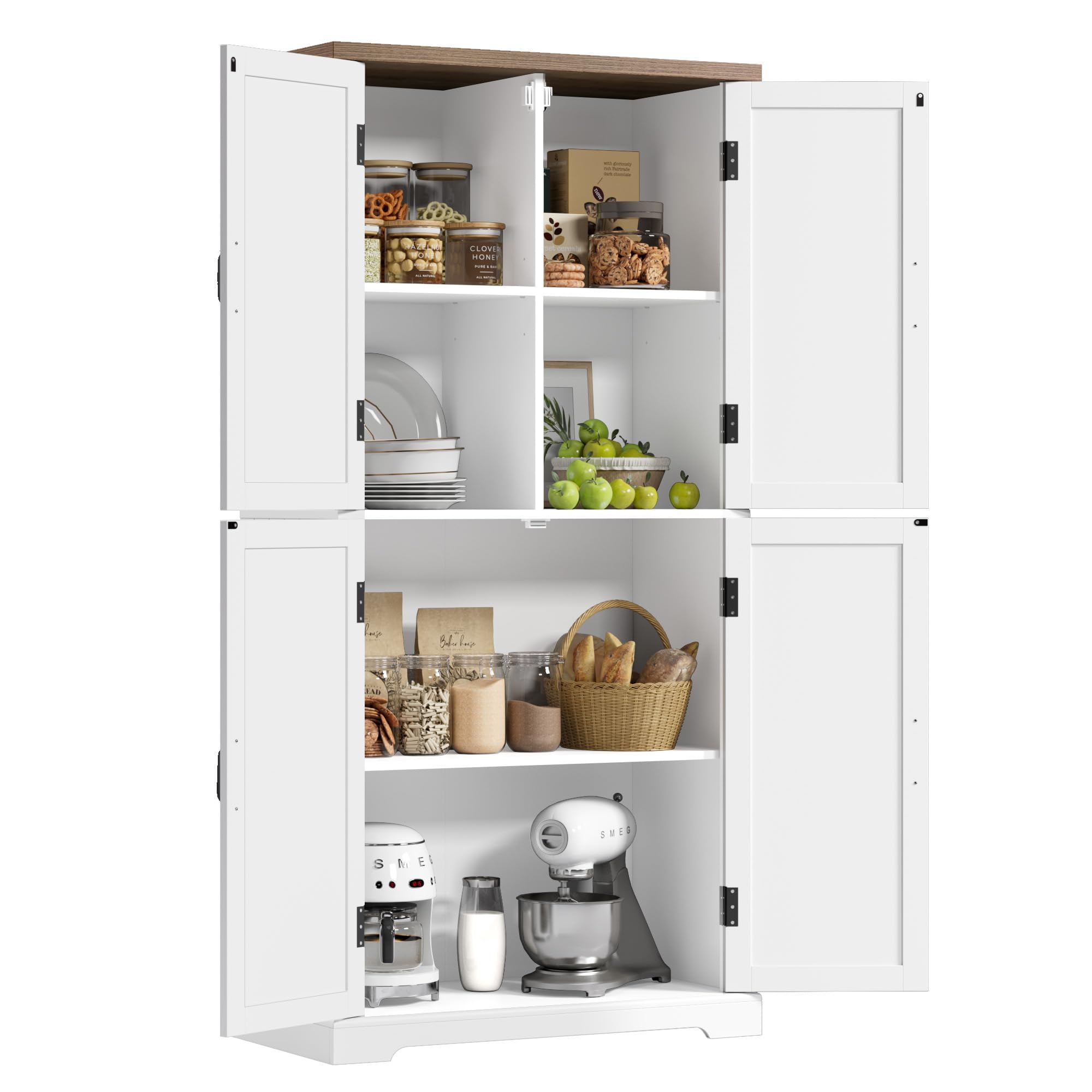 HOSTACK 64-Inch Kitchen Pantry Storage Cabinet - John Pierce Auto Care