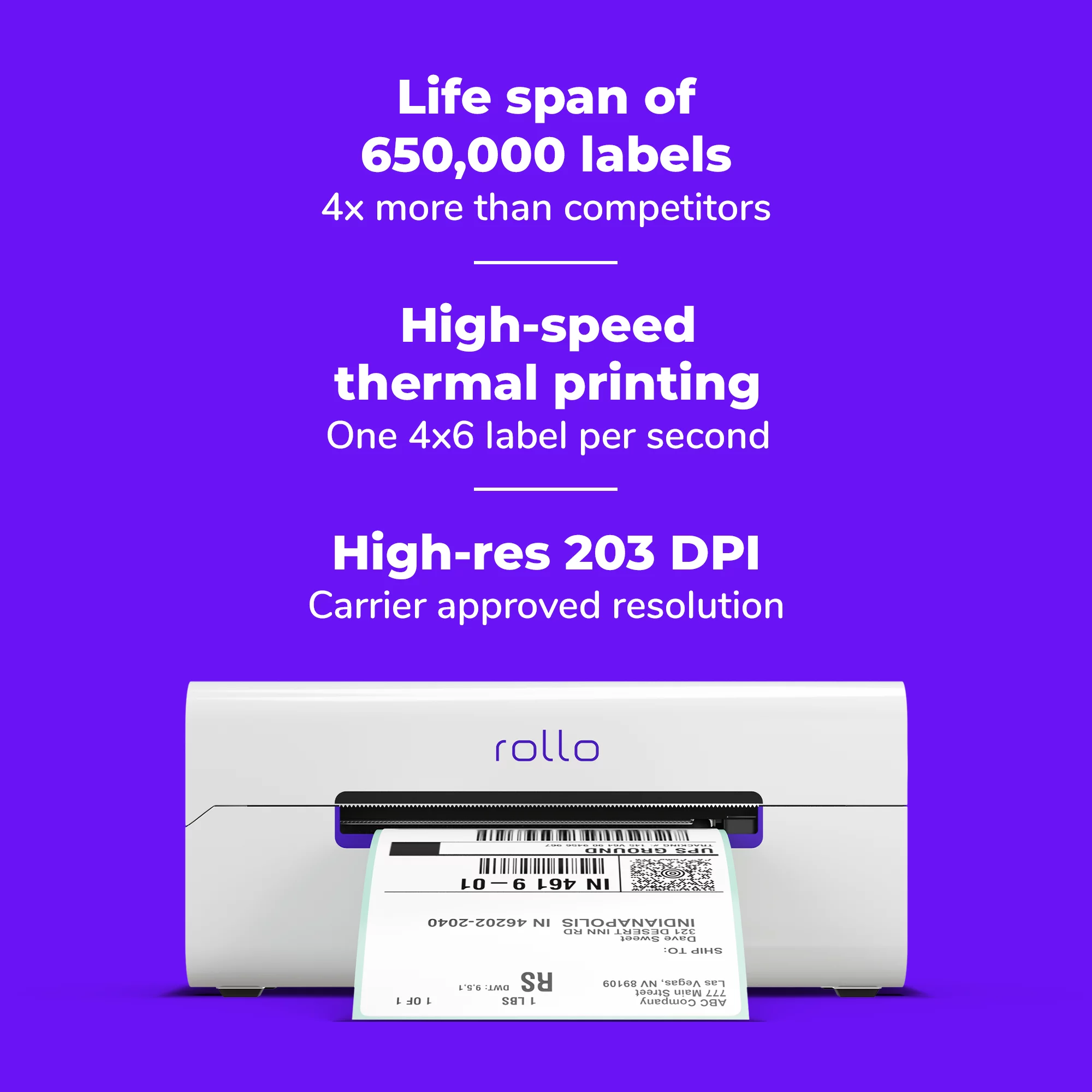Rollo Wireless Shipping Label Printer - Wi-Fi Thermal Label Printer for Shipping Packages - AirPrint from iPhone, iPad, Mac - John Pierce Auto Care