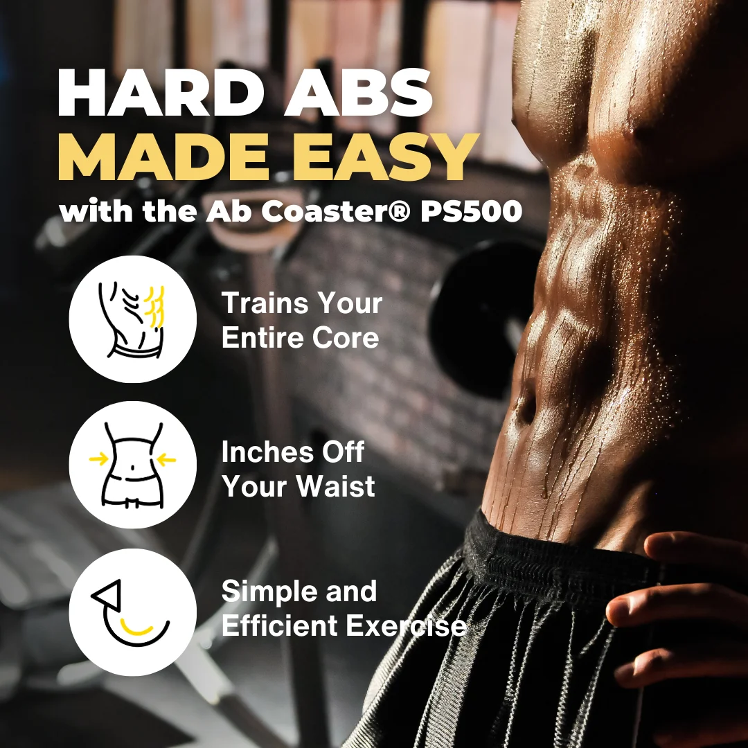 Ab Coaster PS500 - Original Ab Coaster, Ultimate Core Workout, 6 Pack Exercise Machine For Home - John Pierce Auto Care