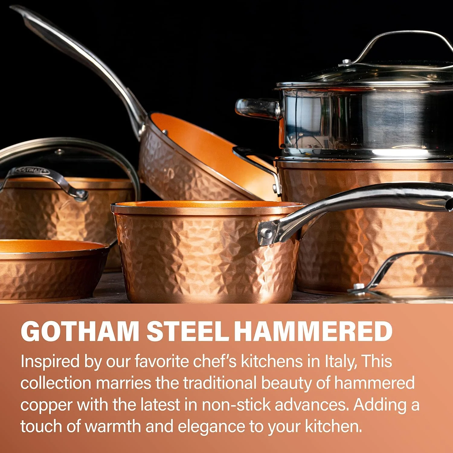 Gotham Steel 15-Piece Hammered Cookware Set - John Pierce Auto Care