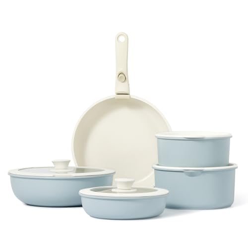 CAROTE 11-Piece Nonstick Cookware Set with Detachable Handle - John Pierce Auto Care
